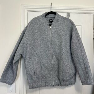 Zara Gray Wool Blend Jacket
